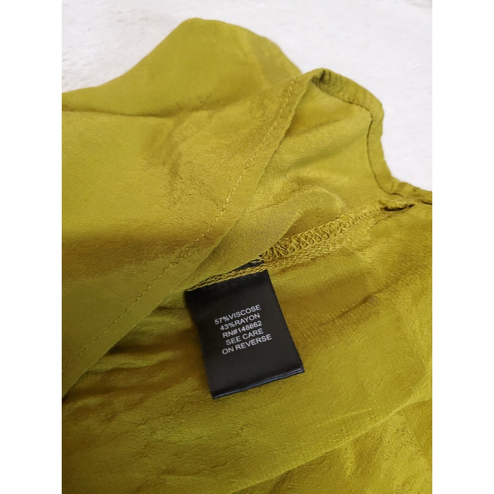 Torrid Chartreuse Green Satin Button Midi Dress 2x 18 20 Boho Bohemian Modest - Picture 7 of 7